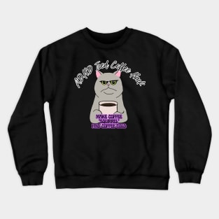 ADHD Iced Coffee Cat Crewneck Sweatshirt